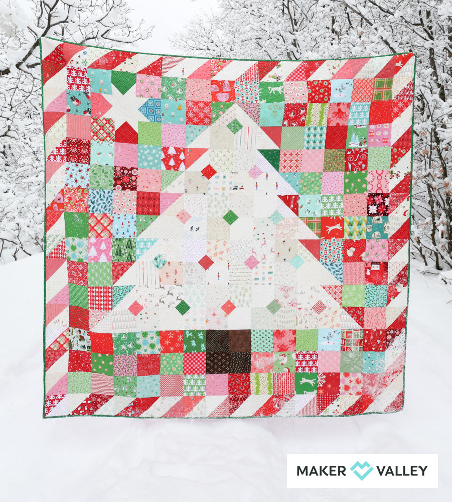 Colorful Happy Christmas Quilt