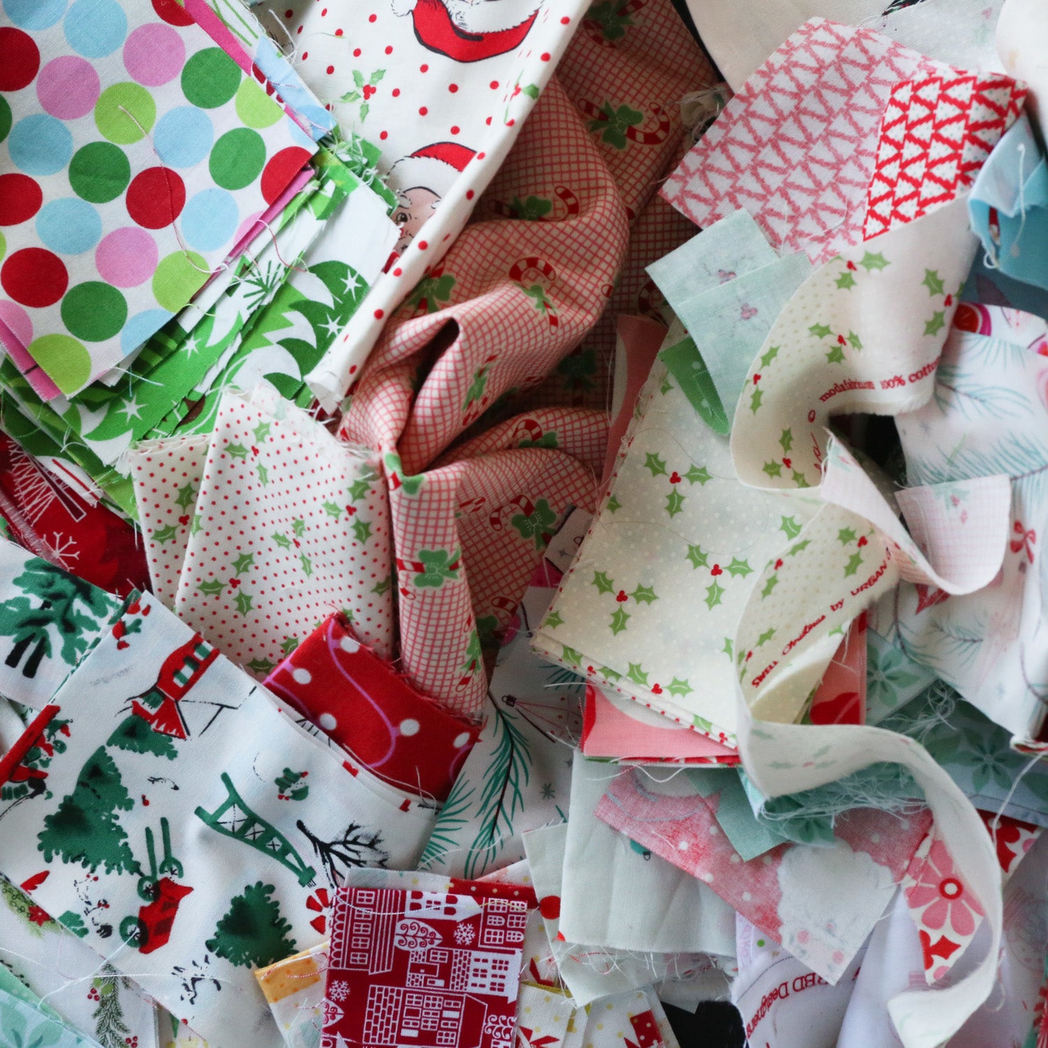 Fabric Scrap Bag - Christmas