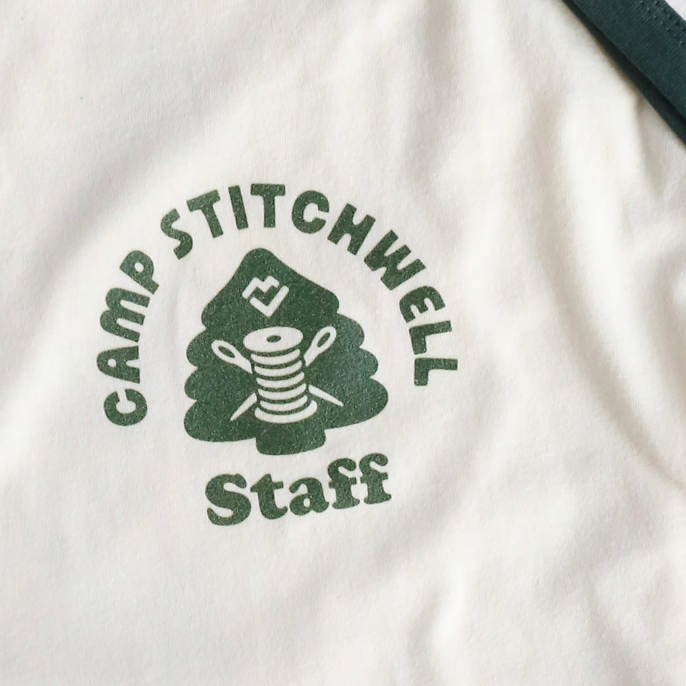 Camp Stitchwell - Ringer T-shirt (Cream)