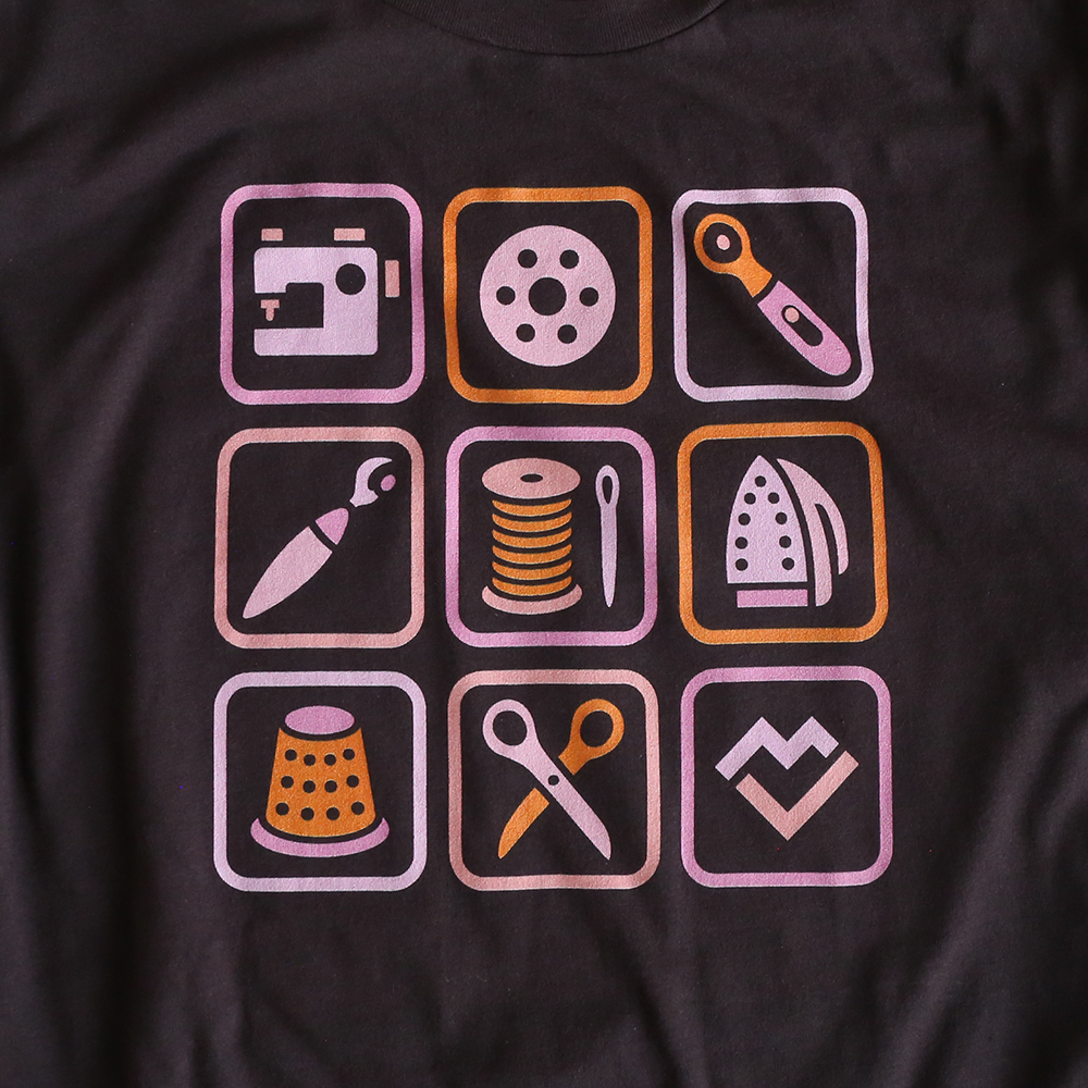 Sewing Symbols - T-Shirt (Brown)