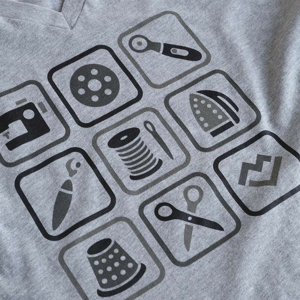 Sewing Symbols - T-Shirt (Gray)