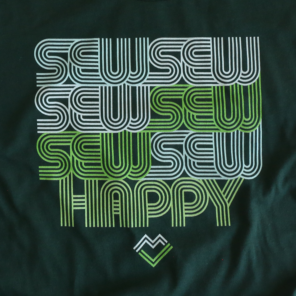 Sew Sew Sew Happy - T-shirt (Forest)
