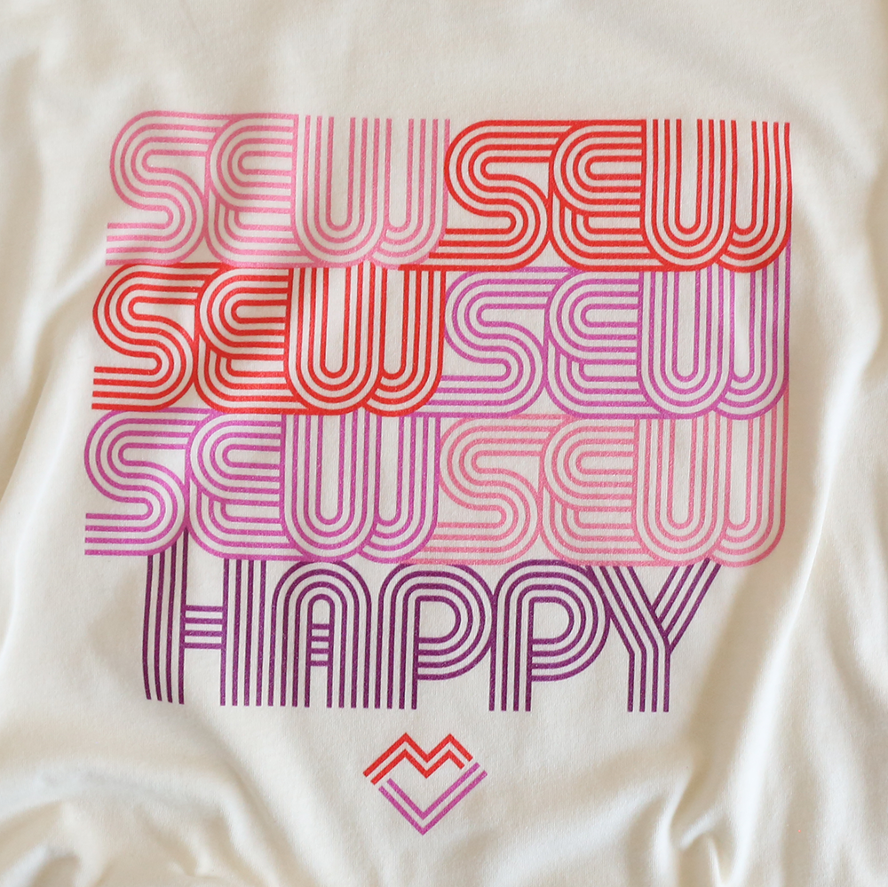 Sew Sew Sew Happy - T-shirt (Cream)
