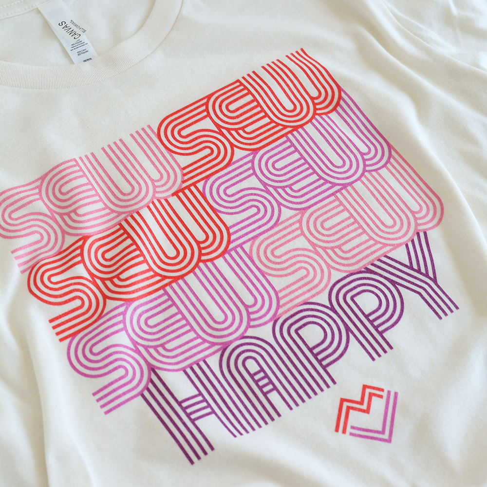 Sew Sew Sew Happy - T-shirt (Cream)