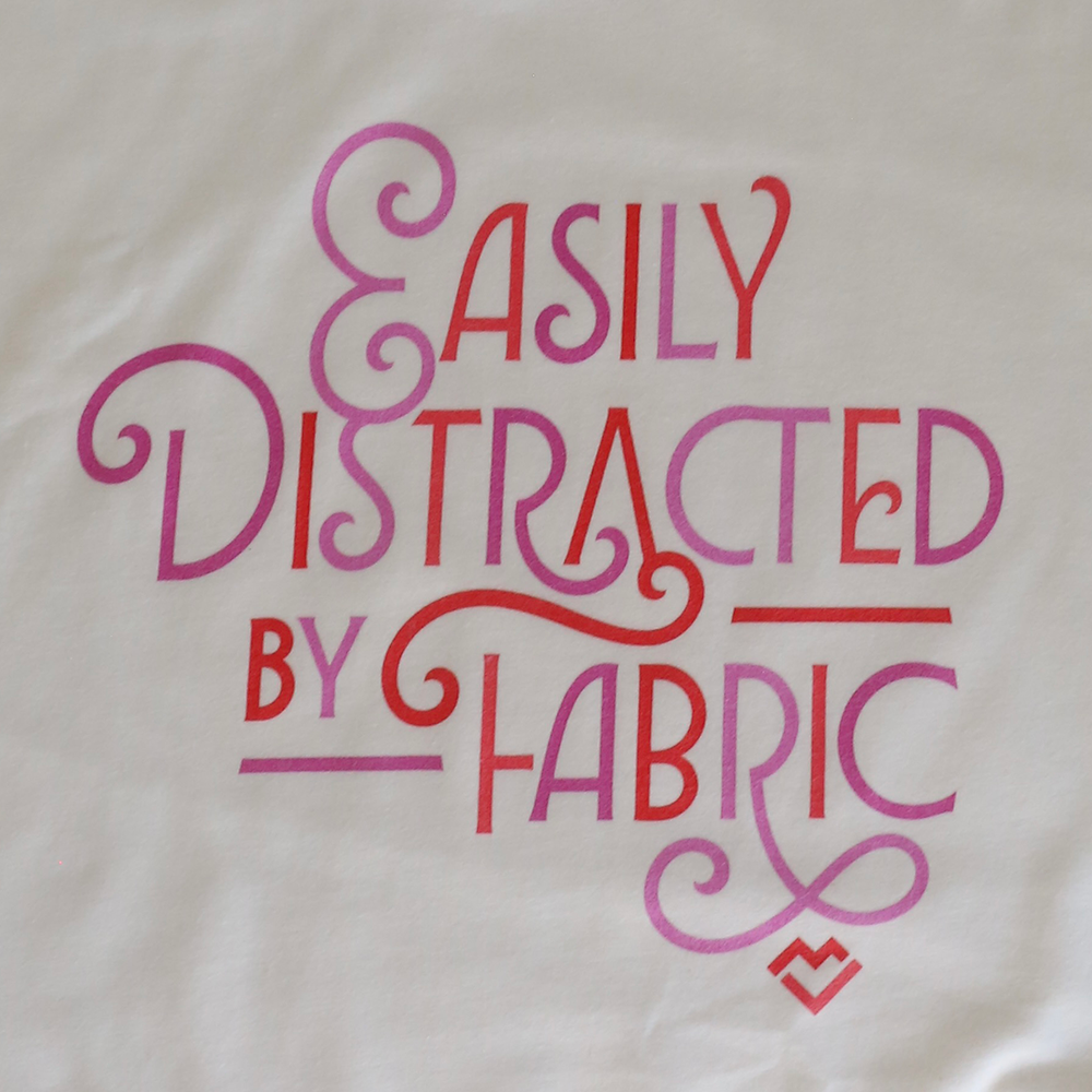Easily Distracted by Fabric - T-shirt (Cream)