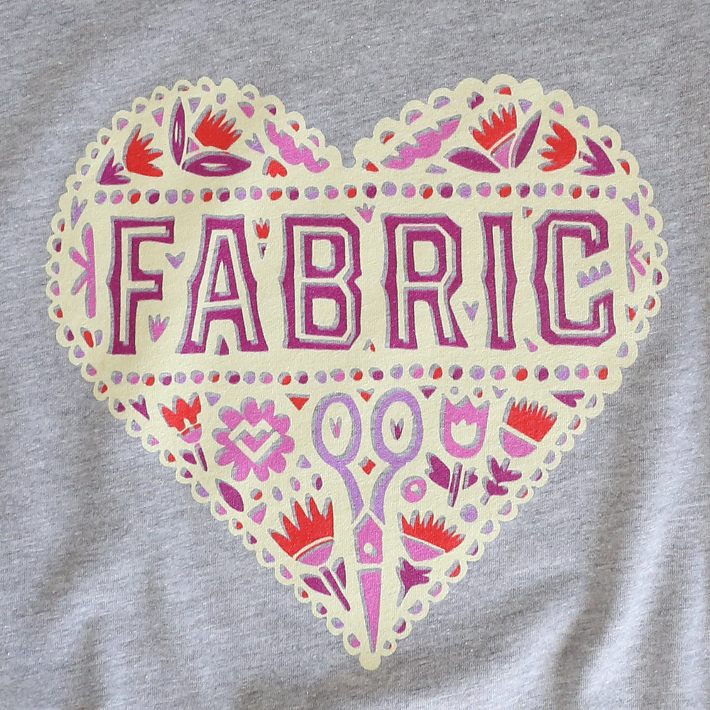 Fabric Heart - T-shirt (Gray)