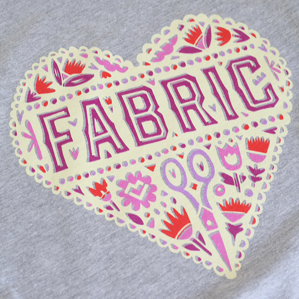 Fabric Heart - T-shirt (Gray)