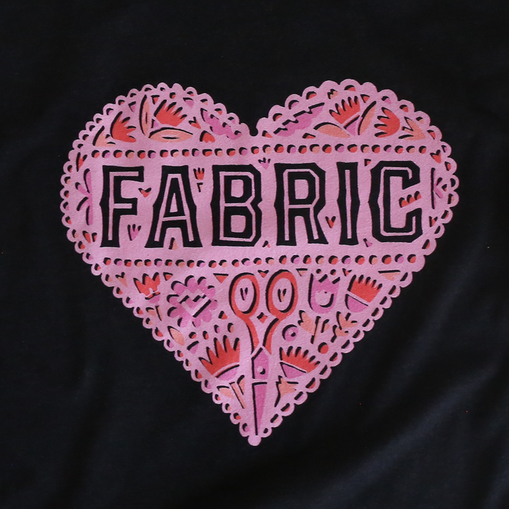 Fabric Heart - T-shirt (Black)