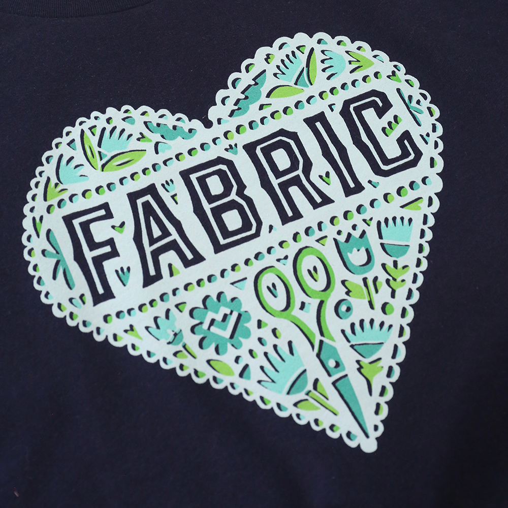 Fabric Heart - T-shirt (Navy)