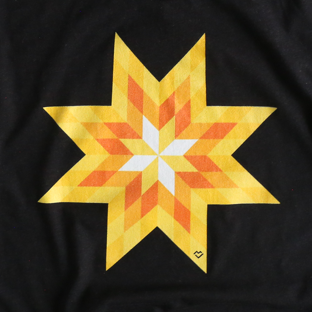 Lone Star - V-neck T-shirt (Candy Corn - Black)