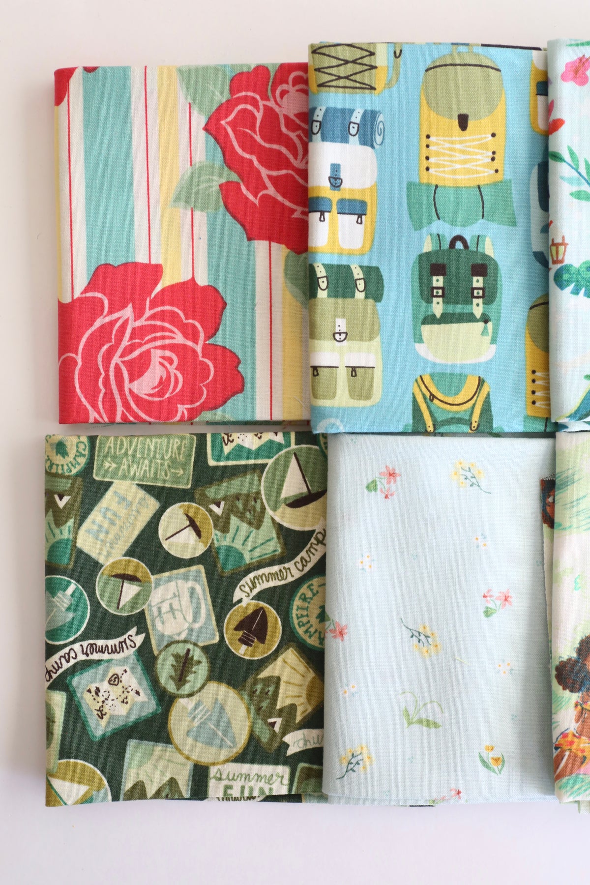 Scrappy Mystery (Aqua & Green) - 6 Fat Quarter Bundle