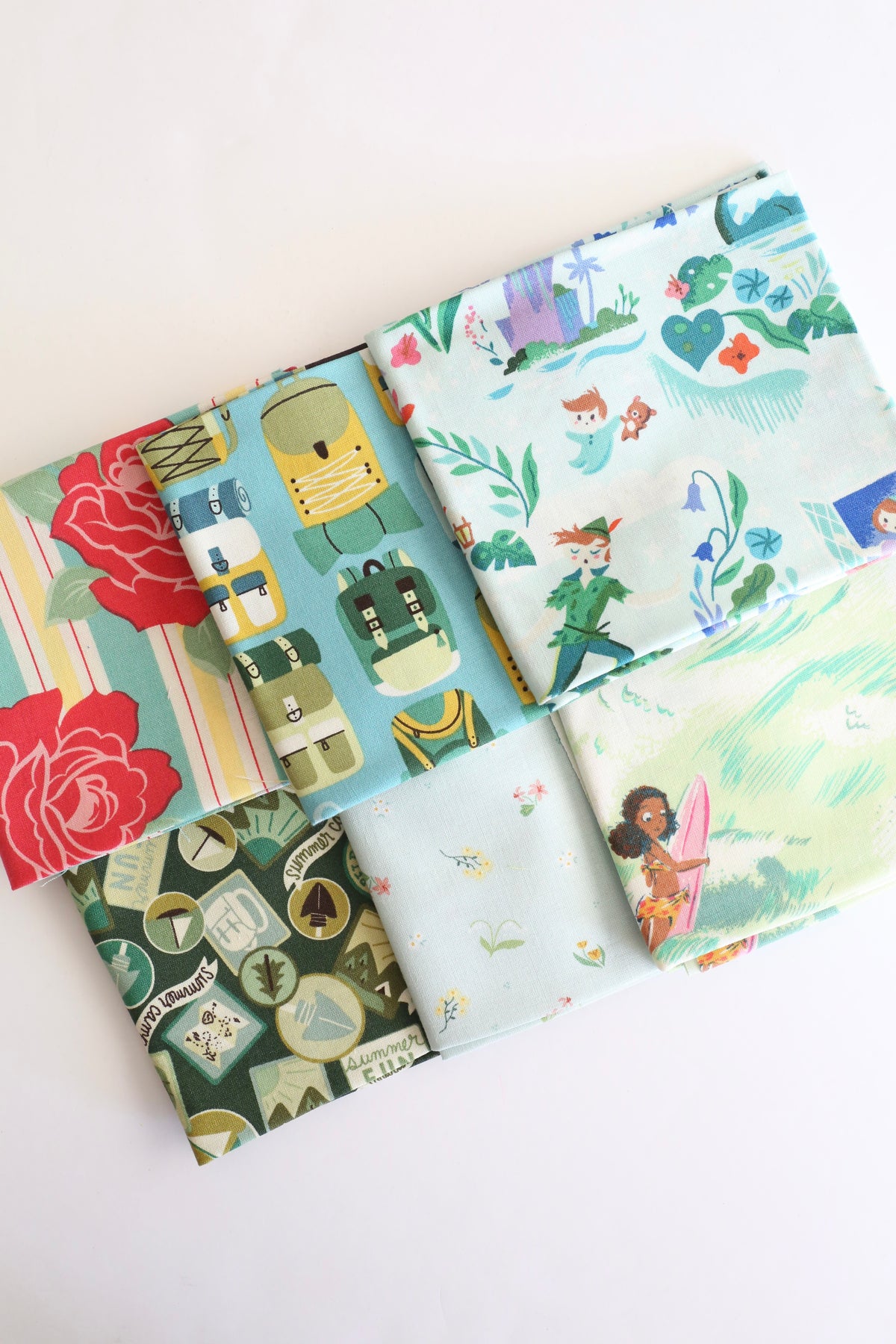 Scrappy Mystery (Aqua & Green) - 6 Fat Quarter Bundle