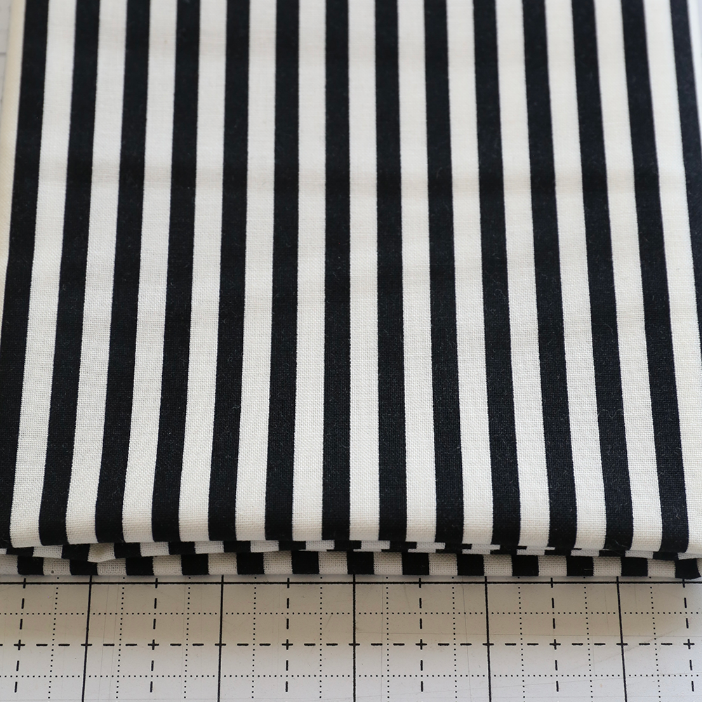 Essentially Yours ¼" Stripe – Black & White - Fabric
