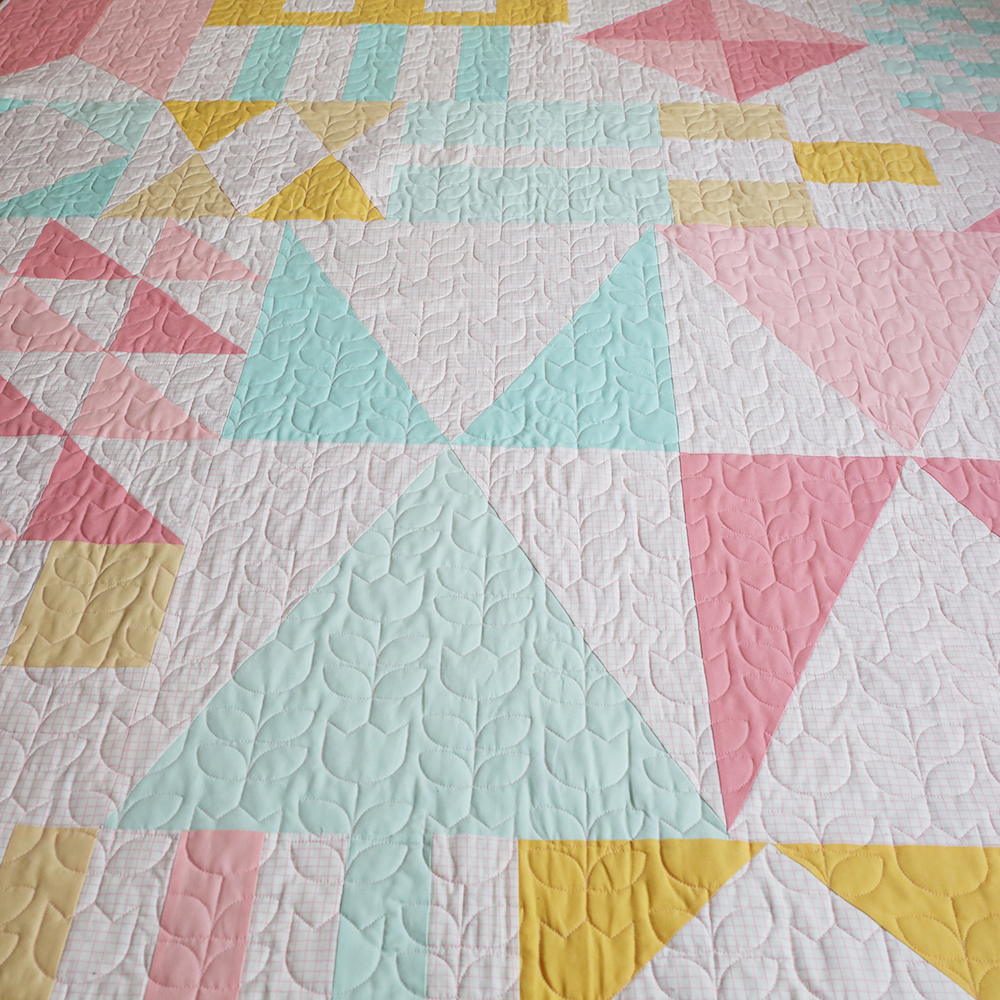 Modern Mosaic Quilt Kit - 7 Color Version (Pastels)