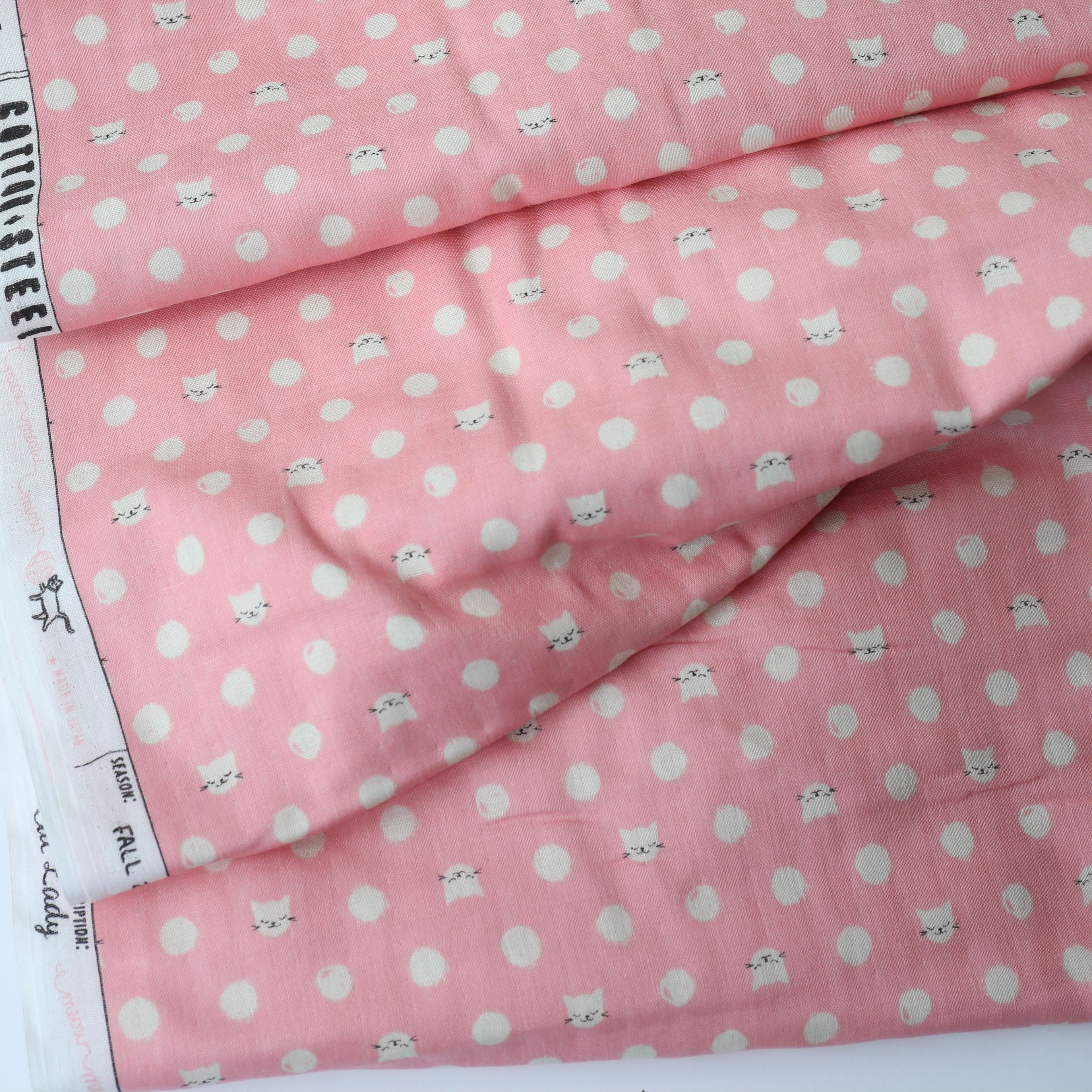 Cat Lady Double Gauze - Pink (Out of Print)