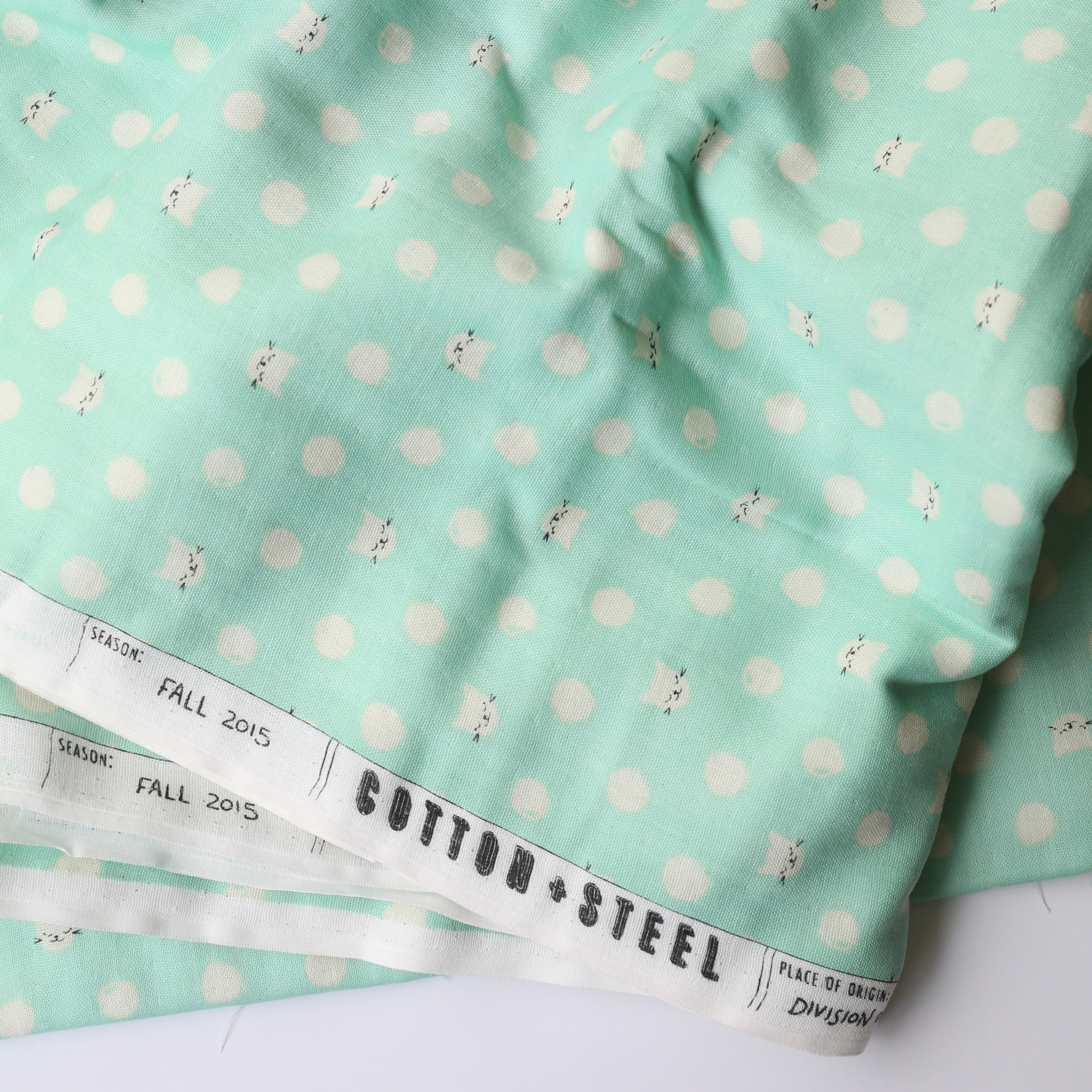 Cat Lady Double Gauze - Mint (Out of Print) - 4 Yard Cut