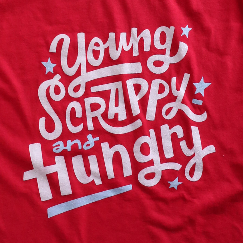 Young Scrappy and Hungry - T-shirt (Red)
