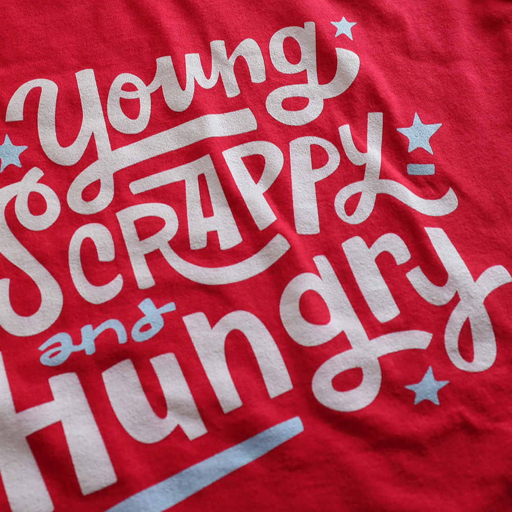 Young Scrappy and Hungry - T-shirt (Red)