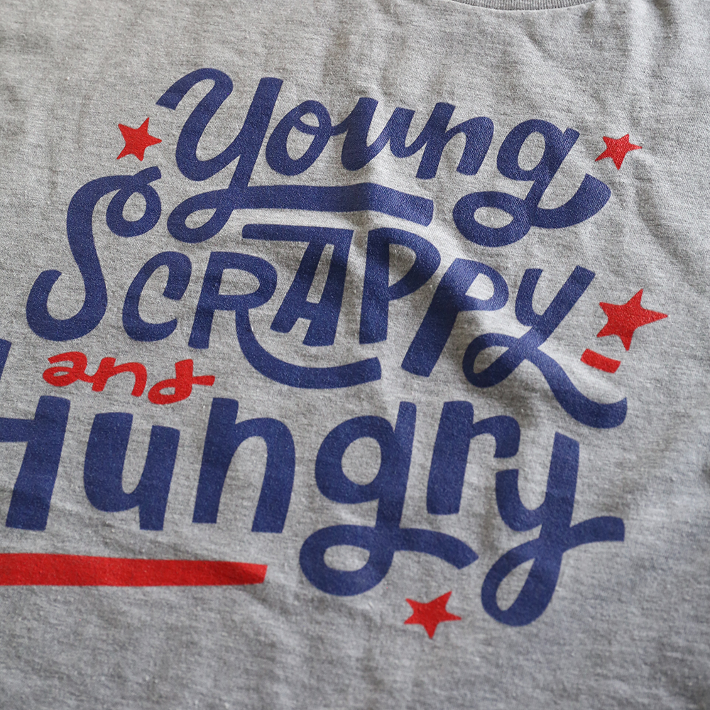 Young Scrappy and Hungry - T-shirt (Athletic Gray)