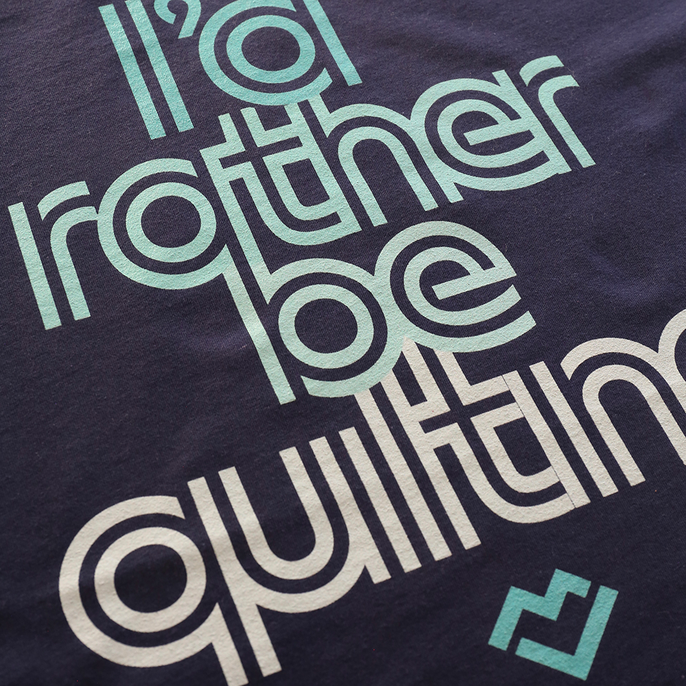 I'd Rather Be Quilting - T-shirt (Navy)