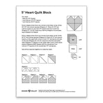 5" Heart Quilt Block - Downloadable PDF