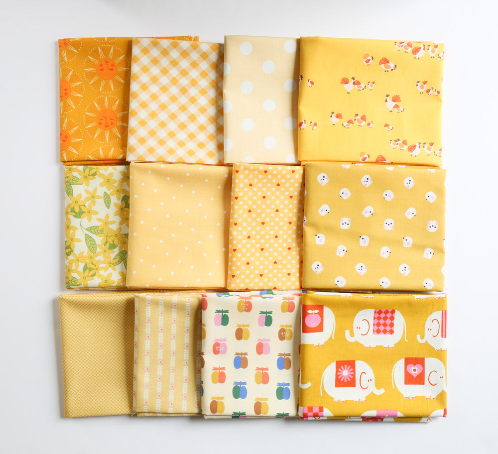 Yellow Elephants - Fat Quarter Bundle