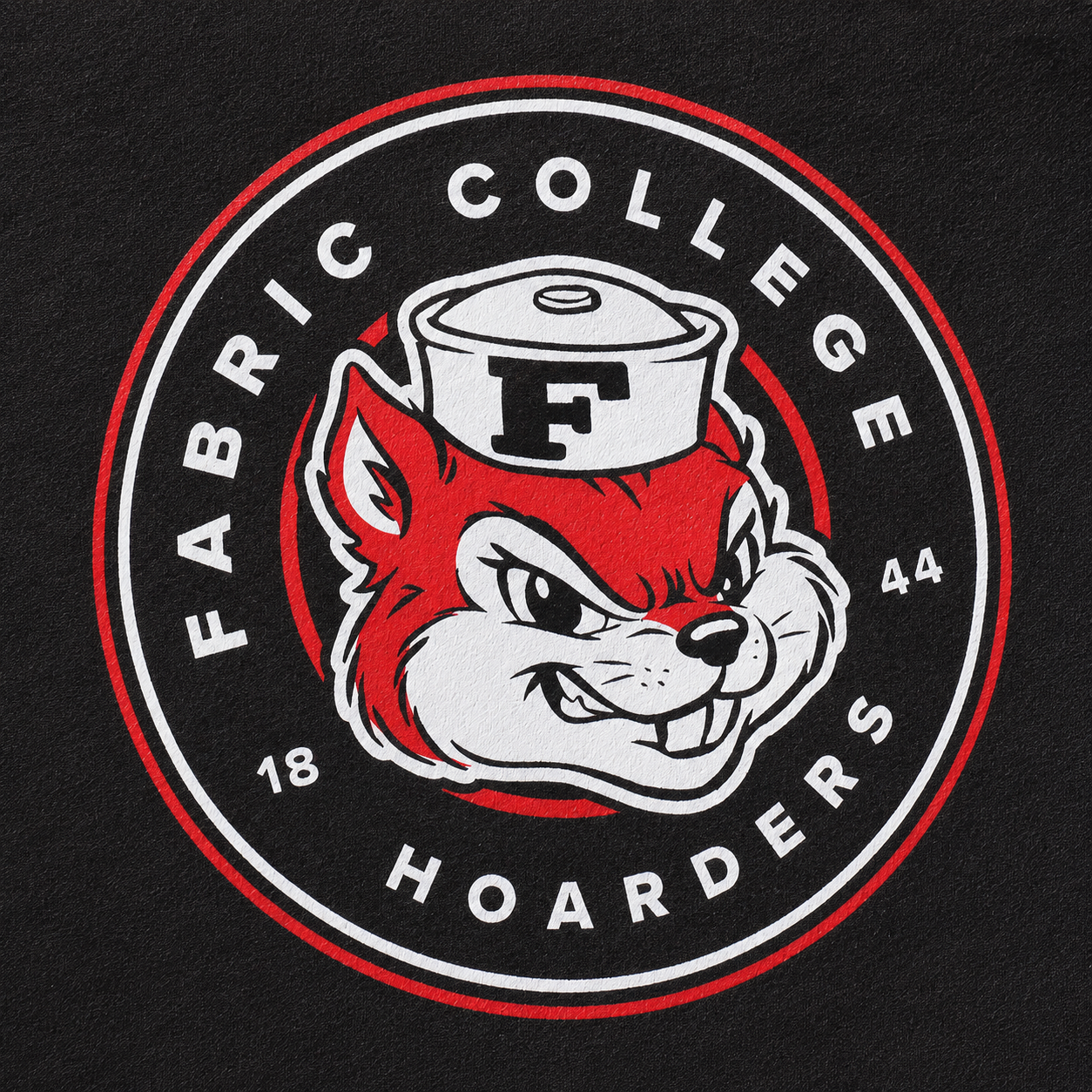 Fabric College: Emblem - V-neck T-shirt (Black)