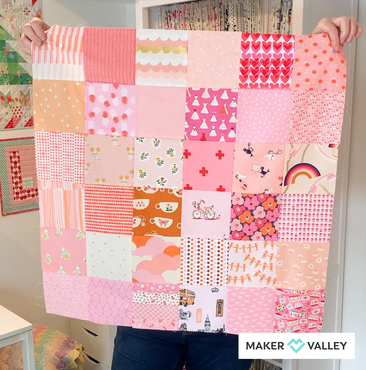 Chain Pieced Patchwork Quilt Tutorial - Downloadable PDF
