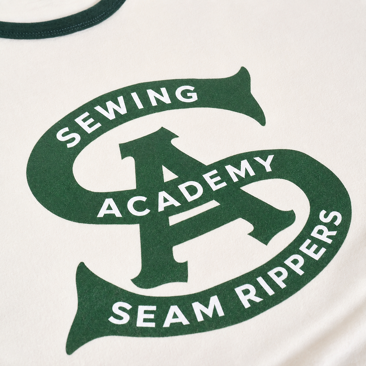 Sewing Academy: Monogram - Ringer T-shirt (Cream)