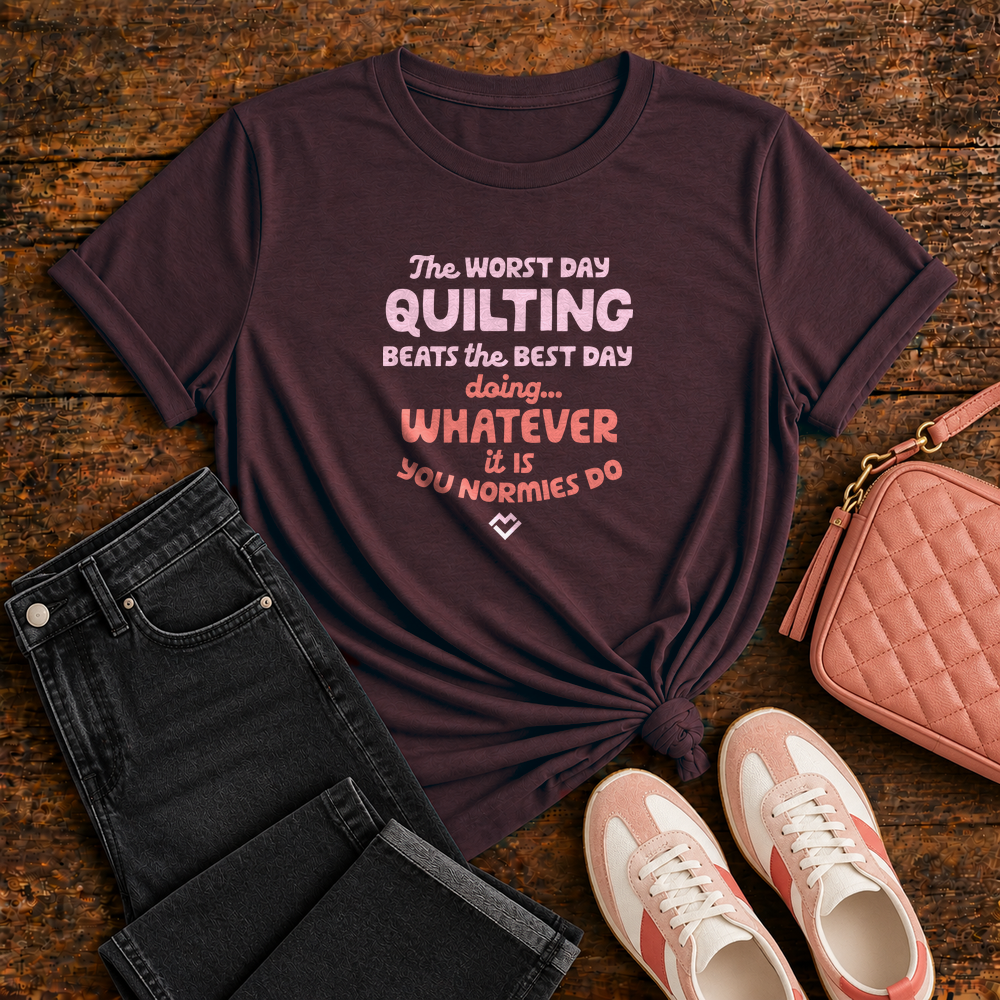 Best Day Quilting - T-shirt (Oxblood)