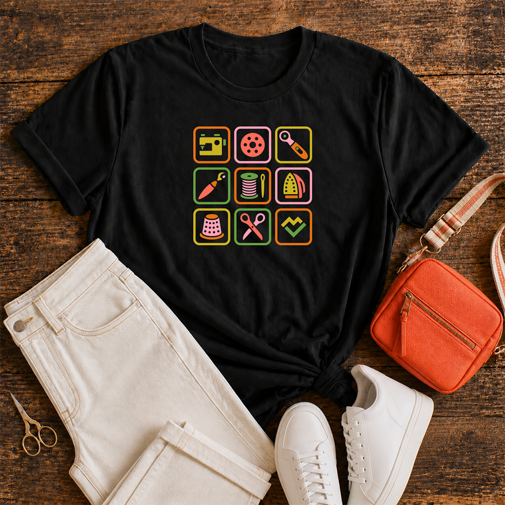 Sewing Symbols - T-Shirt (Black)