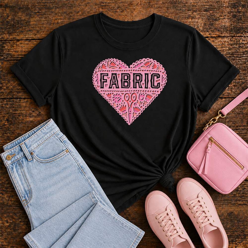 Fabric Heart - T-shirt (Black)