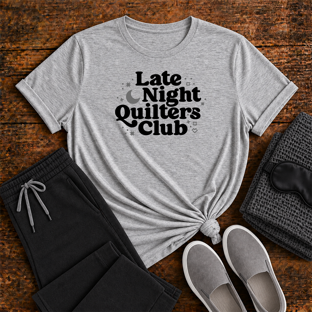 Late Night Quilters Club - T-shirt (Gray)