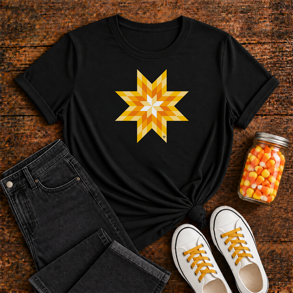 Lone Star - T-shirt (Candy Corn - Black)