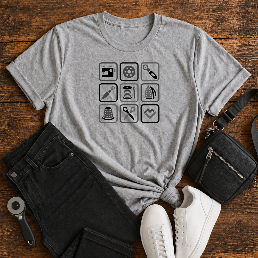 Sewing Symbols - T-Shirt (Gray)