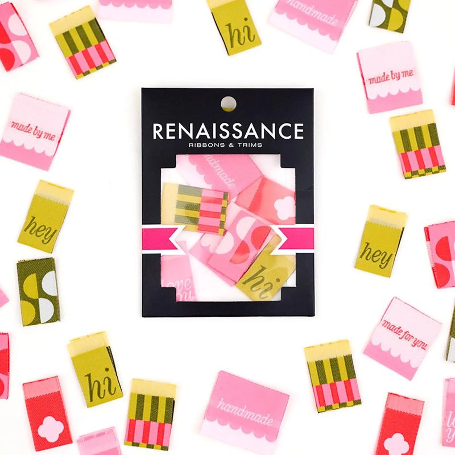 Renaissance Ribbons Love Notes Woven Labels Multipack (8 pcs)