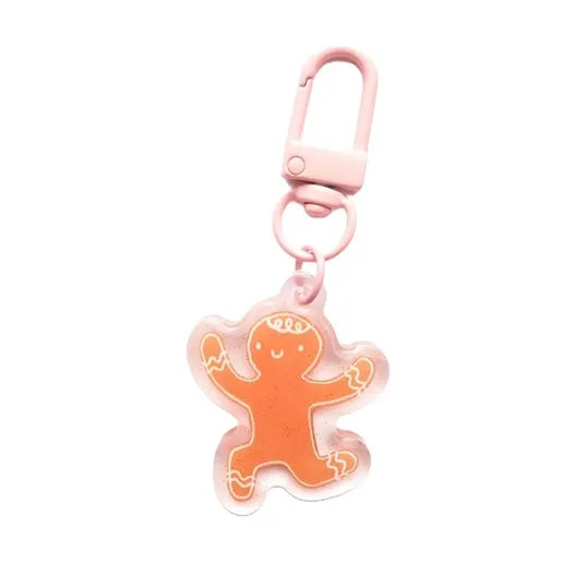 Lizzy House Gingerbread Glitter Zipper Charm