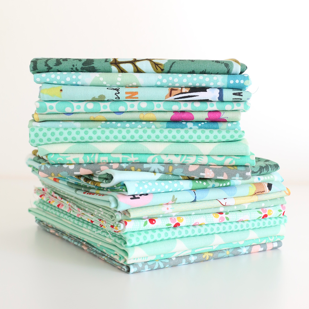 Scrappy Mystery (Light Teal) - Fat Quarter Bundle