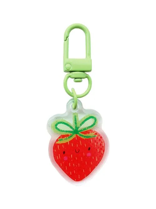 Lizzy House Strawberry Friend Glitter Zipper Charm