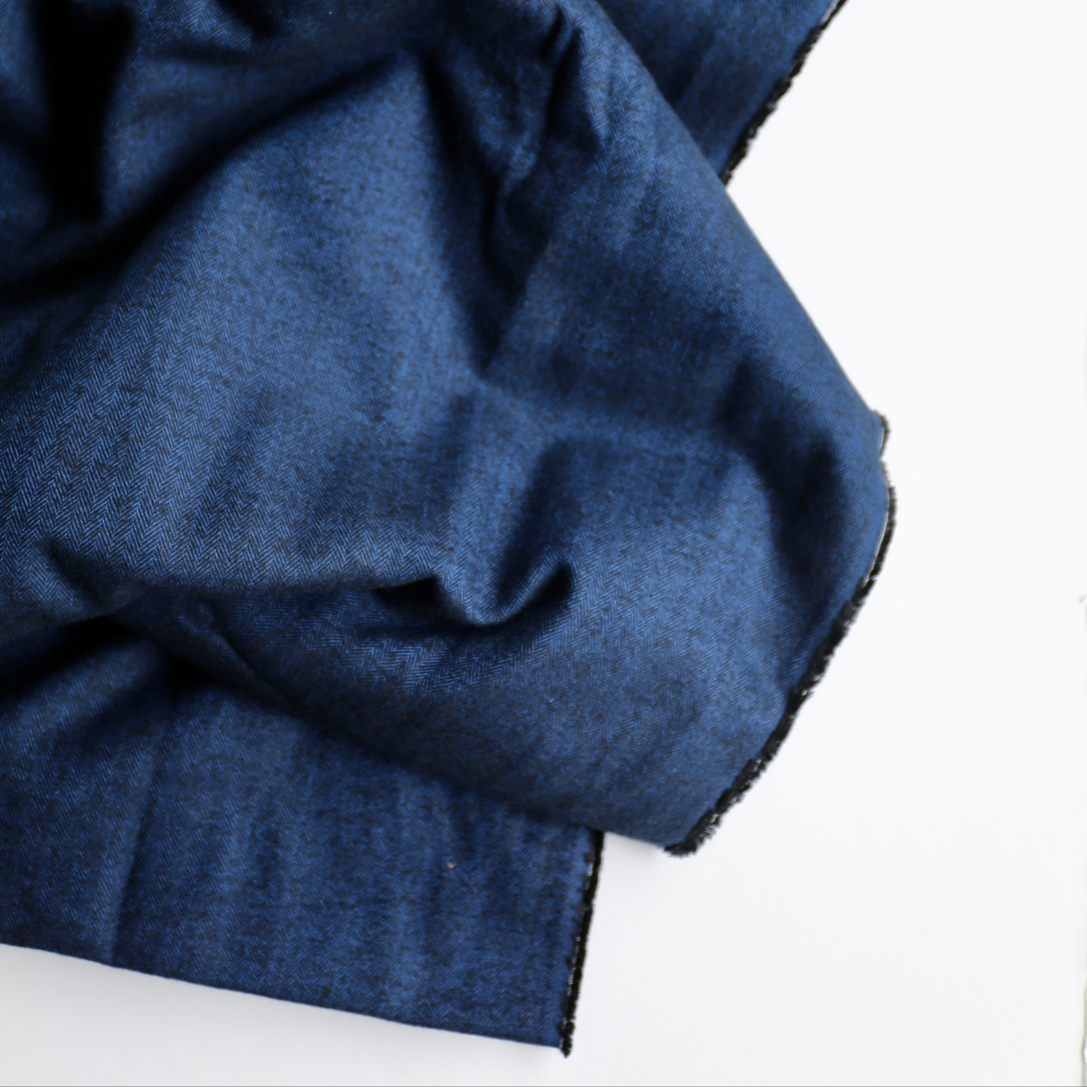 Robert Kauffman Shetland Flannel (Navy) - 5 Yards FLANNEL