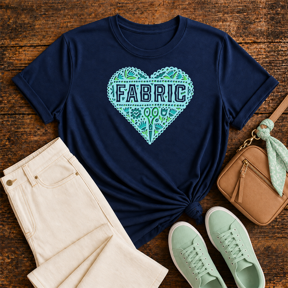 Fabric Heart - T-shirt (Navy)