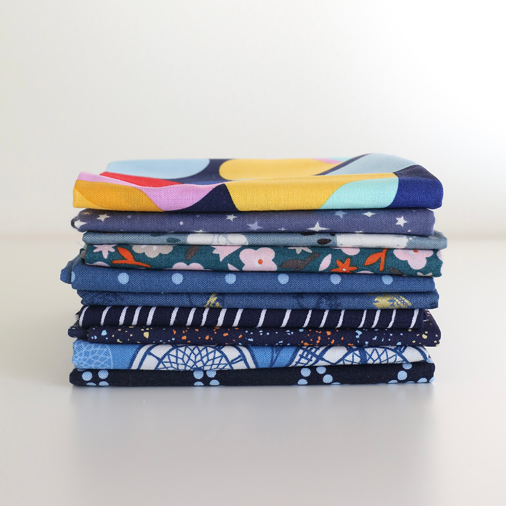 Scrappy Mystery (Navy) - Fat Quarter Bundle