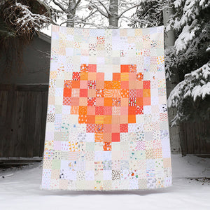 
            
                Load image into Gallery viewer, Pixelated Heart Quilt Kit - Orange
            
        
