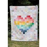Pixelated Heart Quilt Kit - Rainbow