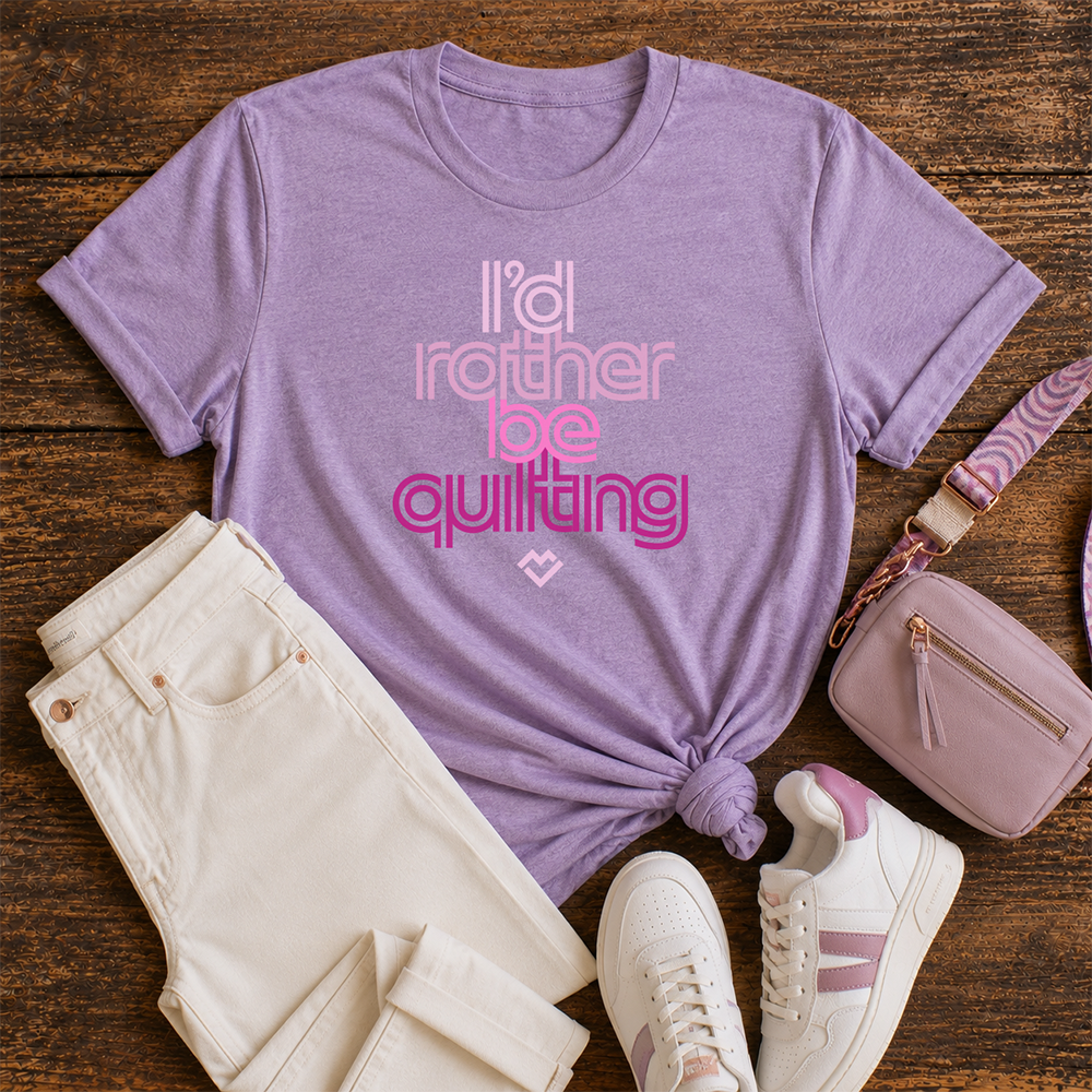 I'd Rather Be Quilting - T-shirt (Purple)