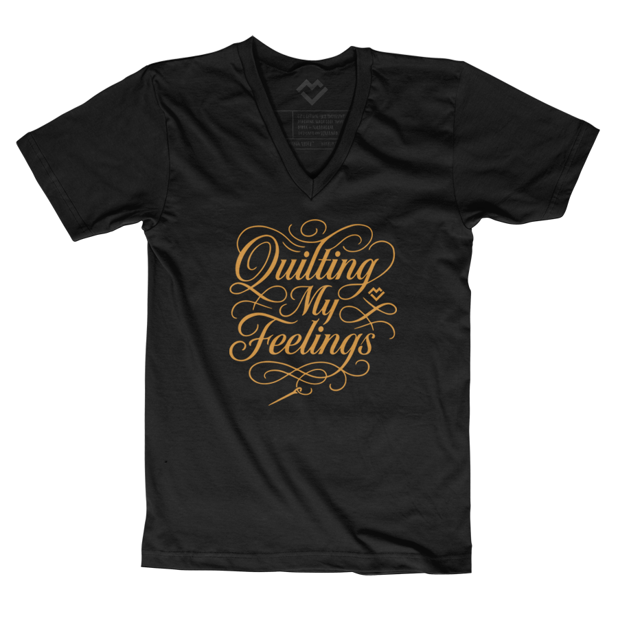 Quilting My Feelings - T-shirt (Black)