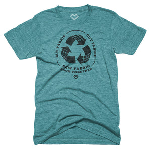 
            
                Load image into Gallery viewer, Fabric Recycling - T-shirt (Heather Deep Teal)
            
        
