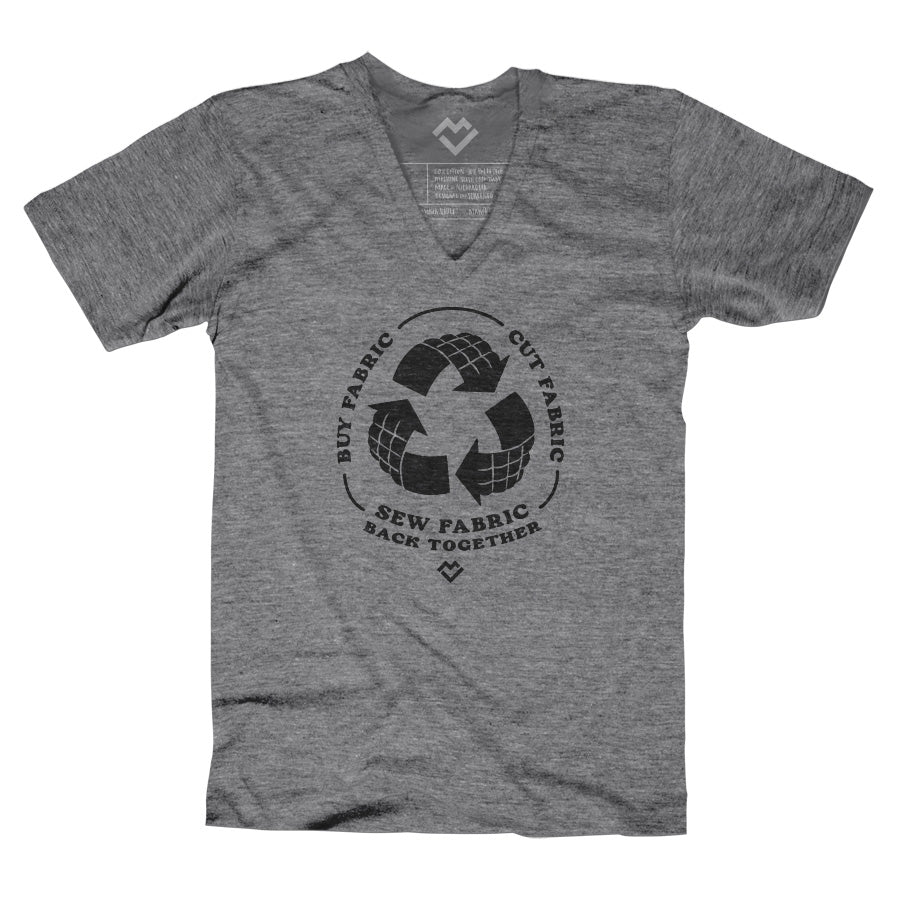 
            
                Load image into Gallery viewer, Fabric Recycling - T-shirt (Heather Gray)
            
        