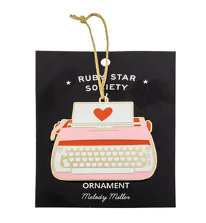 Ruby Star Society Typewriter Ornament