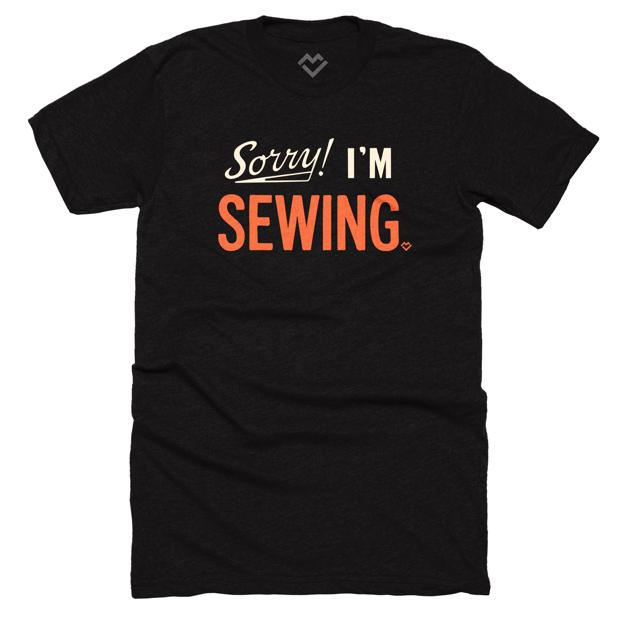 Sorry I'm Sewing - T-shirt (Black)